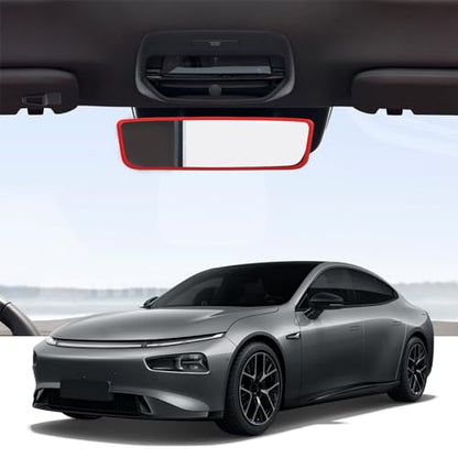 Car Rear View Mirror Protector Frame (Red-1PCS)