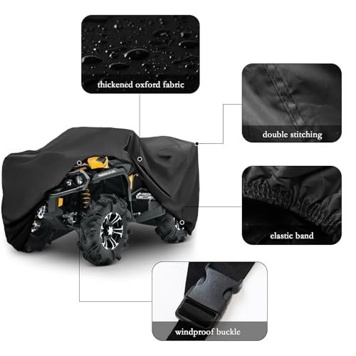 ATV Cover 210D Oxford Fabric Protection Against Water (82'' / Black)