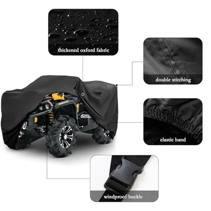 ATV Cover 210D Oxford Fabric Protection Against Water (103'' / Black)