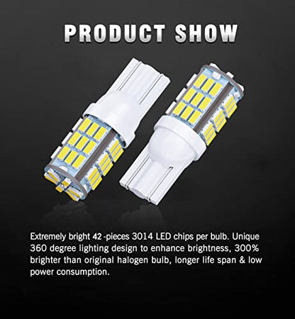 T10 921 194 168 175 LED Bulbs White 20 (White)