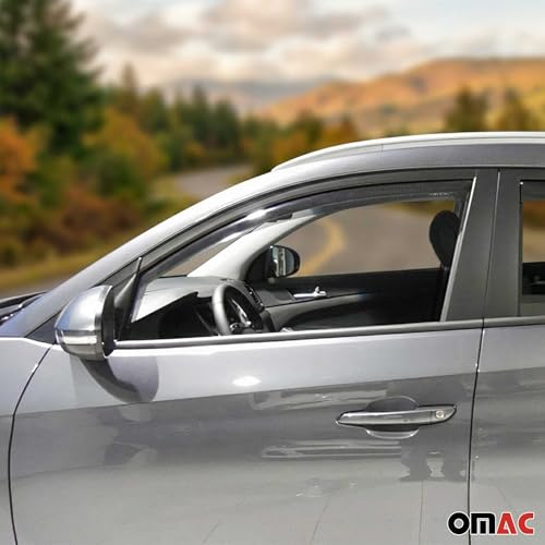 Window Visor Vent Rain Deflector for Hyundai Tucson 2016 (Tucson 2016-2021 / Wind Deflector / In-Channel)