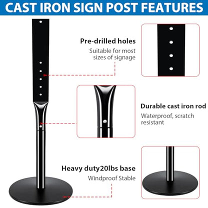 Heavy Duty Parking Sign Post Stand 49"