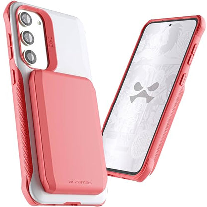 EXEC Galaxy S23 Plus Case Wallet for Women Girls with Detachable Magnetic Credit Card Holder Supports Wireless Charging Protective Phone Covers Designed for 2023 Samsung S23+ (Galaxy S23 Plus / Pink)