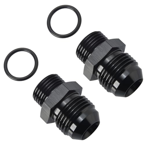 10AN Male Flare to 6AN ORB O (10AN to 6AN ORB / Black - 2PCS)