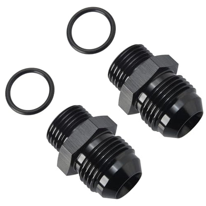 10AN Male Flare to 8AN ORB O (10AN to 8AN ORB / Black - 2PCS)