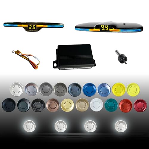 Parking Sensor kit New Feature Rear with Selectable Distance in Feet (White)