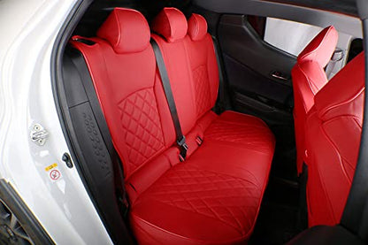 Car Accord LX Seat Covers 2023 (Red / 2023-2026 LX,Solid No Split Rear Backrest)