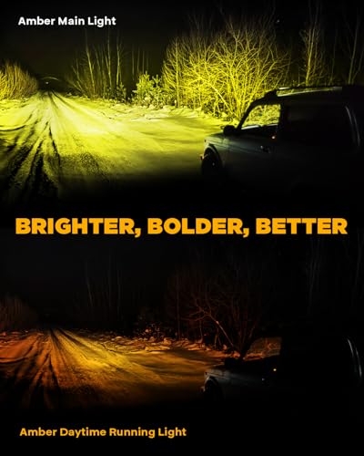 V Ultra Series 7 Inch Side Shooter Offroad Lights Round Amber Pods (7-inch, Amber)