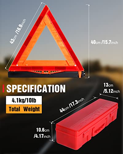 3 Pack Warning Triangle DOT Approved (3 PCS)