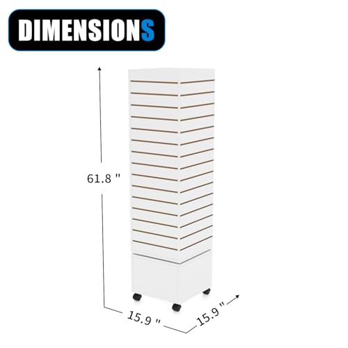 Rotating Slatwall Display Rack (White)