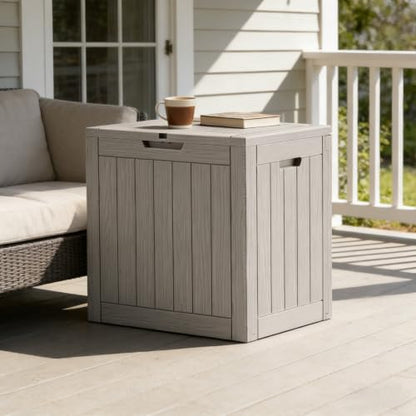 50 Gallon Resin Outdoor Storage Box (Gray / 46 gallons)