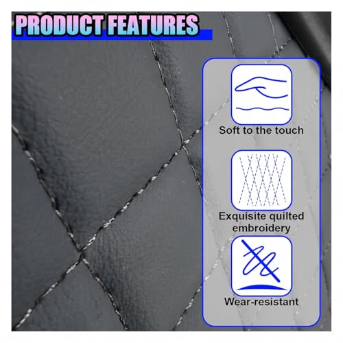 Leather Car Center Console Cover (Grey)