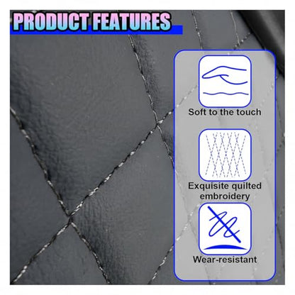 Leather Car Center Console Cover (Grey)