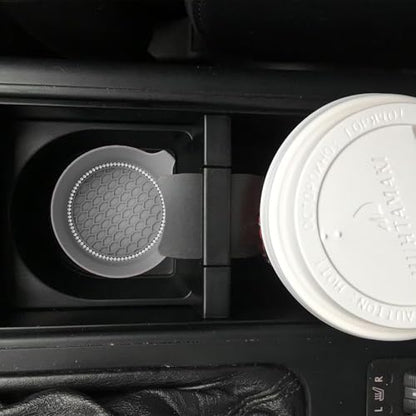 4 PCS Car Cup Coasters (Grey*4pcs / With Diamonds)