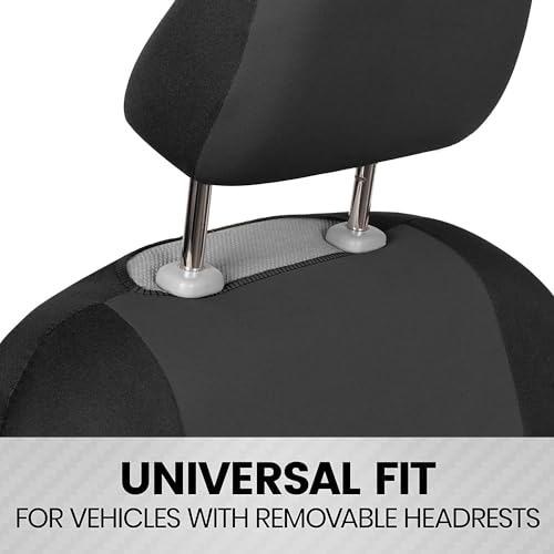 PolyPro 2 Pack Front Car Seat Covers Set in Charcoal (2 Fronts Only-Charcoal Gray)