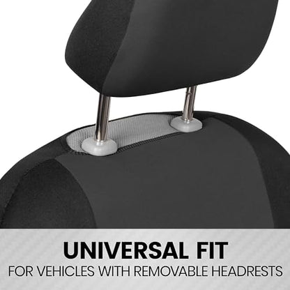 PolyPro 2 Pack Front Car Seat Covers Set in Charcoal (2 Fronts Only-Charcoal Gray)