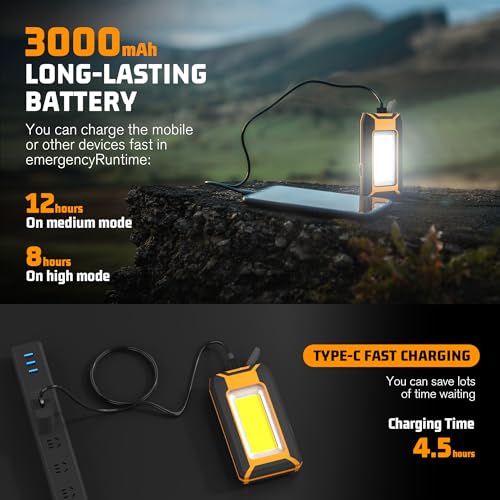 2 Pack Rechargeable LED Work Light