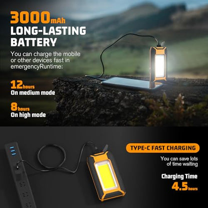 2 Pack Rechargeable LED Work Light