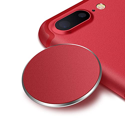Replacement Metal Plates Set for Magnetic Car Phone Holders (Red / 2 Pack)