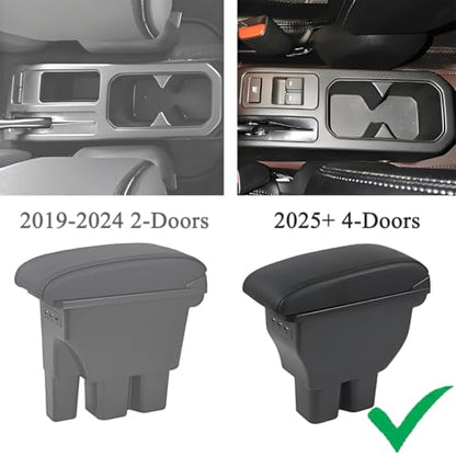 Armrest Box Center Console Arm Rest Seat Storage Box for Suzuki Jimny 2025 2026 5 (Black A Black Line)