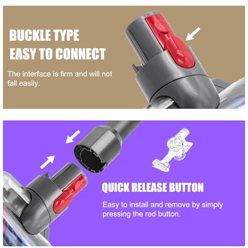 Mini Motorized Tool Brush Head for Dyson V7 V8 V10 V11 V15 Cordless Vacuum Cleaner Head Anti (Mini Motorized Tool)