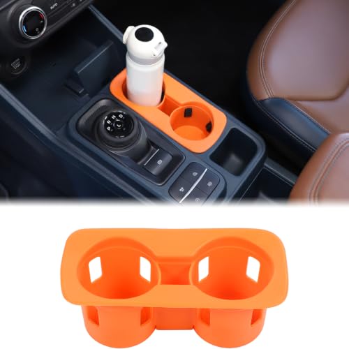 Center Console Cup Holder Protector Compatible with Ford Maverick 2022 (Orange)