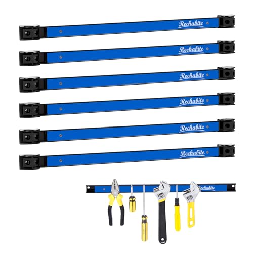 6 Pieces 18" Magnetic Tool Holder Strip (Blue 6PC / 18")