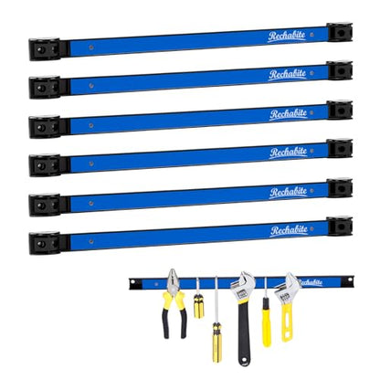 6 Pieces 18" Magnetic Tool Holder Strip (Blue 6PC / 18")