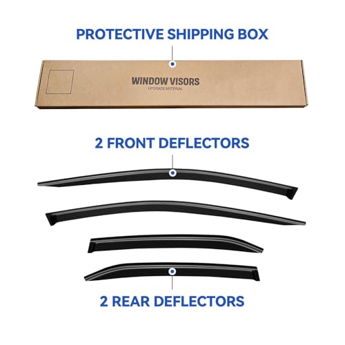Window Visors Rain Guards for 2018 (2018-2024 Toyota Camry)
