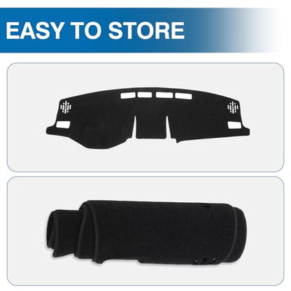 Custom Fit Dash Cover Compatible with Toyota RAV4 2019 (RAV4 19-25 without HUD(black))