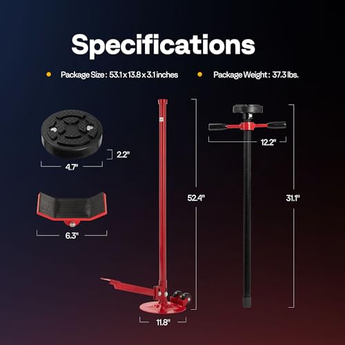 Movable Underhoist Support Stand with Foot Pedal (With Foot Pedal)