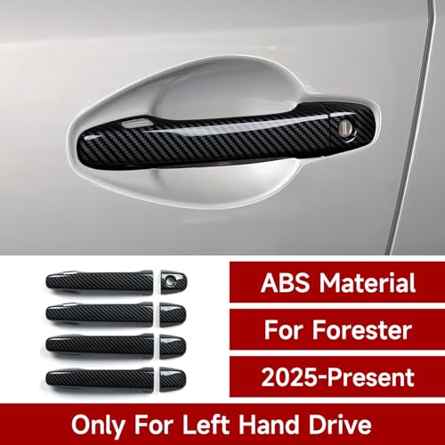 Exterior Side Door Handles Cover Trim Decal Only for 2025 2026 Subaru Forester Accessories ABS Carbon Fiber Stickers (Exterior Side Door Handle Decal)