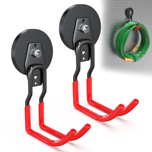 Heavy Duty Magnetic Hooks (2.6"x2-ZMJ / Red)