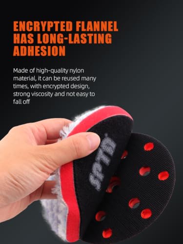 Wool Polishing Pad (2Pcs 5Inch Light Blue Coarse Wool Pad / 5 Inch (125mm))