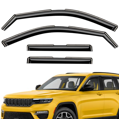 Extra Durable Window Deflectors in (For Jeep Grand Cherokee 22-26)