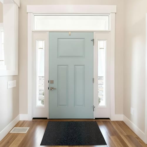 Ribbed Hallway Runner Rug (28inx68' / Black)