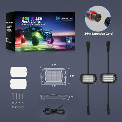 Q1 RGB+IC 2 Pod Replacement Rock Lights (rgb+ic 2 pods)