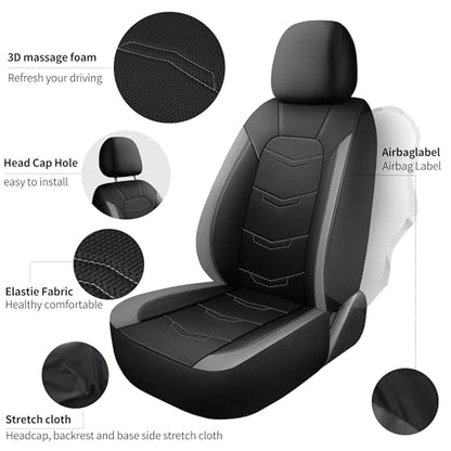 Front Car Seat Cover (N2 Black Gray / Front Seat)