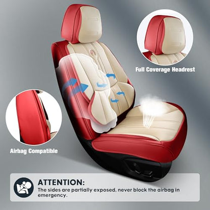 Car Seat Covers Full Set (FULL SET / RED)