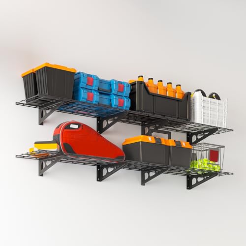 Garage Shelving (Black / 2 pack-1x6 ft)