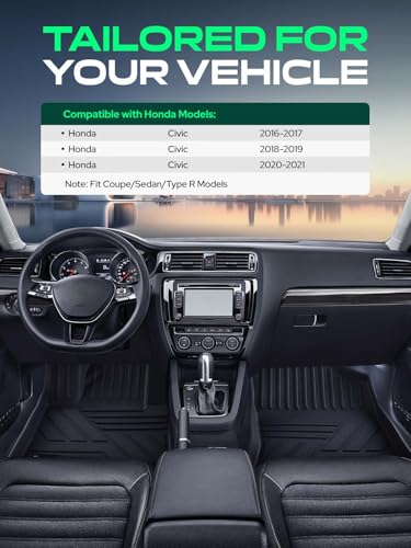 Automotive Floor Mats for Honda Civic 2016 (2016-2021)