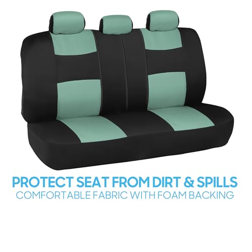 PolyPro Car Seat Covers Full Set in Mint on Black (Mint)