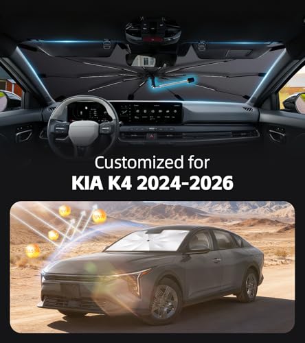 Windshield Sun Shade for Kia K4 2024 (Fit for Kia K4 2024-2026)