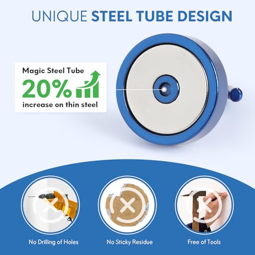 Magnetic Hooks Steel Tube Design for Cruise (Navyblue / 80lb Magnetic Hooks)