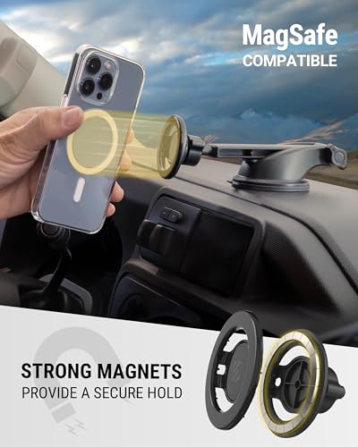 MagicMount SMSWDEX MagSafe Car Mount (Window / Dash Extendo Suction / 1 Pack / Black)
