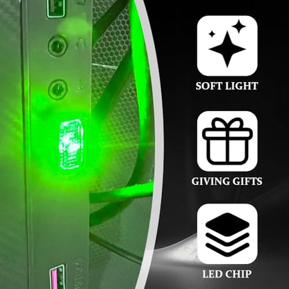4PCS Mini USB LED Car Light (Green)