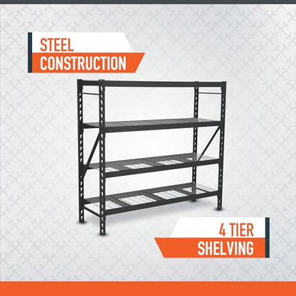 4 Tier Industrial Steel Shelving Unit (4 Tier)