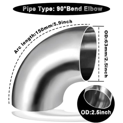 3 Inch 90° Mandrel Bend Elbow (3")