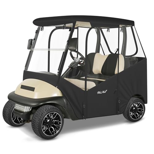 2 Passenger Golf Cart Enclosure for Club Car Precedent Tempo Onward (New for Precedent Tempo Onward 2 Passenger / Black)