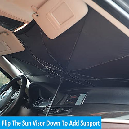 Windshield Sun Shade Umbrella for Car Front Window Sun Visor for Windshield Car Summer Accessories Protect Interior from UV Rays & Heat for Sedan (Eyes)